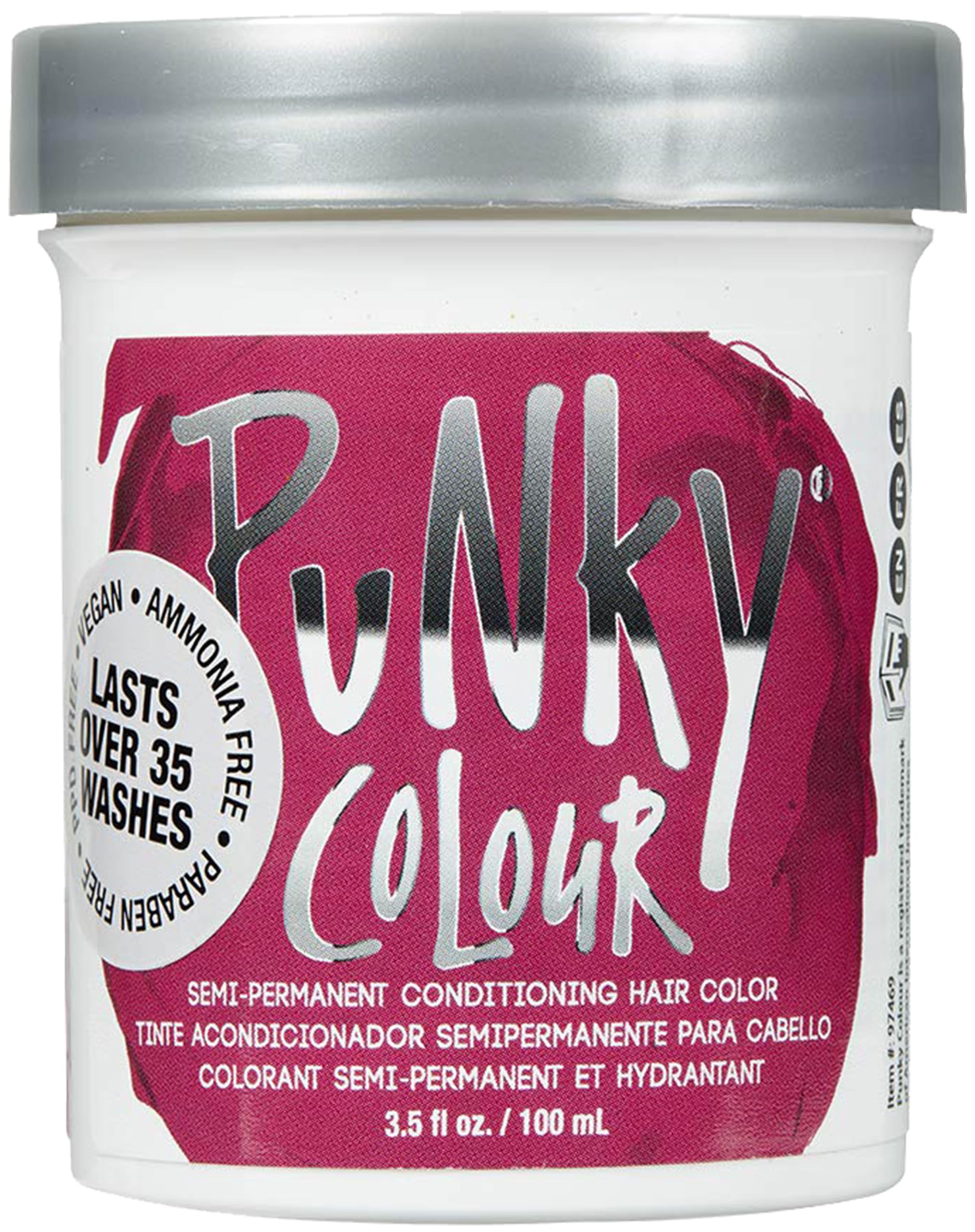 Punky Rose Red semi-permanent color bottle pour delivers bold vibrancy with conditioning shine.