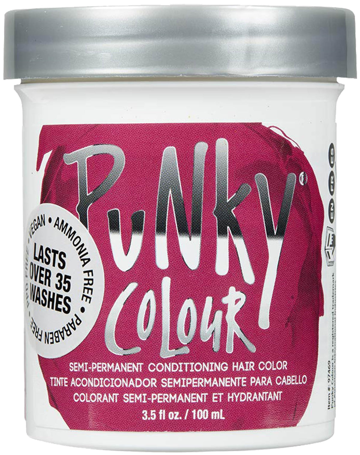 Punky Rose Red semi-permanent color bottle pour delivers bold vibrancy with conditioning shine.