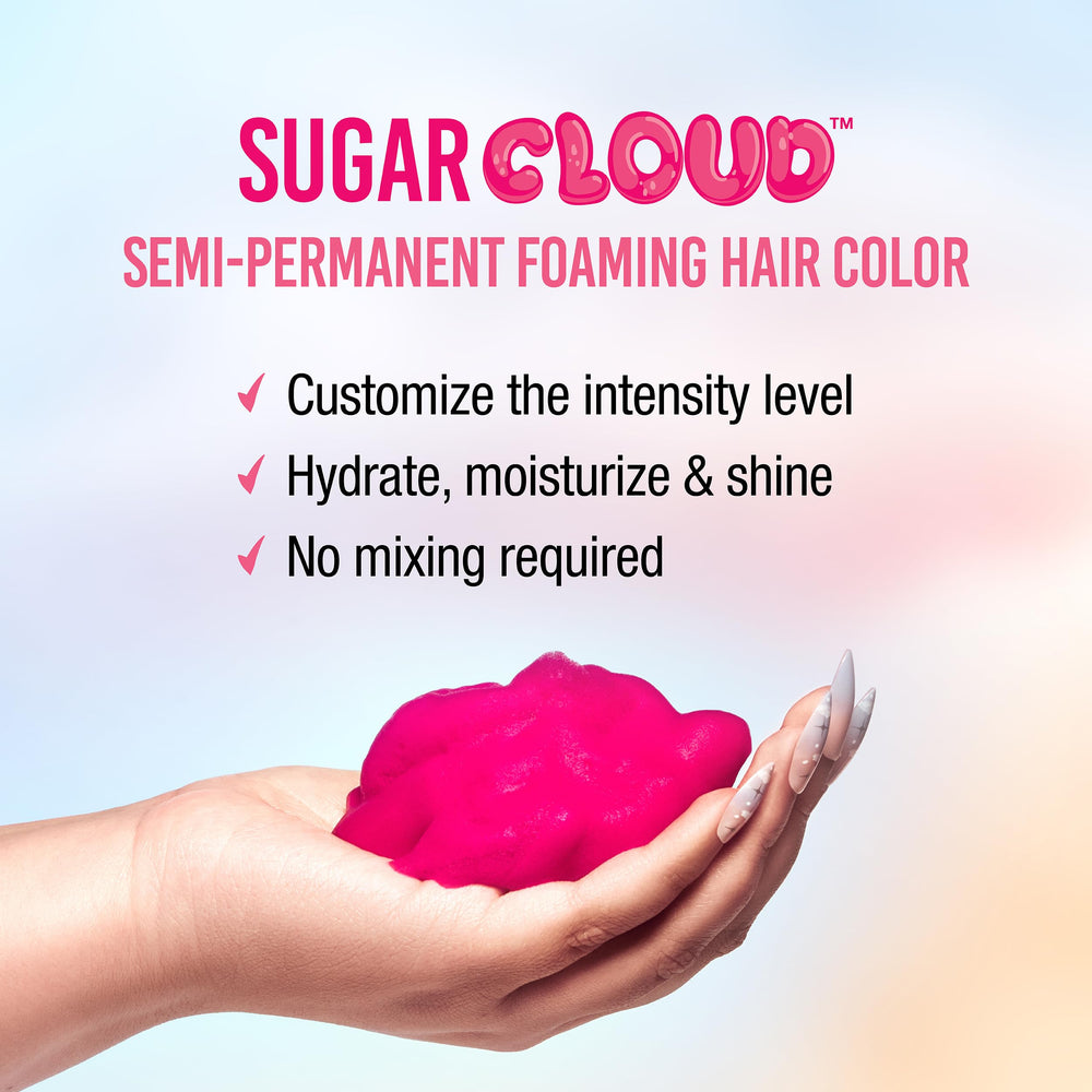 Punky Sugar Cloud CandyFloss foam application shows easy DIY color.