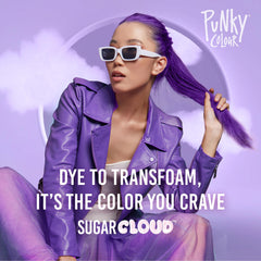 Punky Sugar Cloud foam dispense captured for easy, mess-free application.