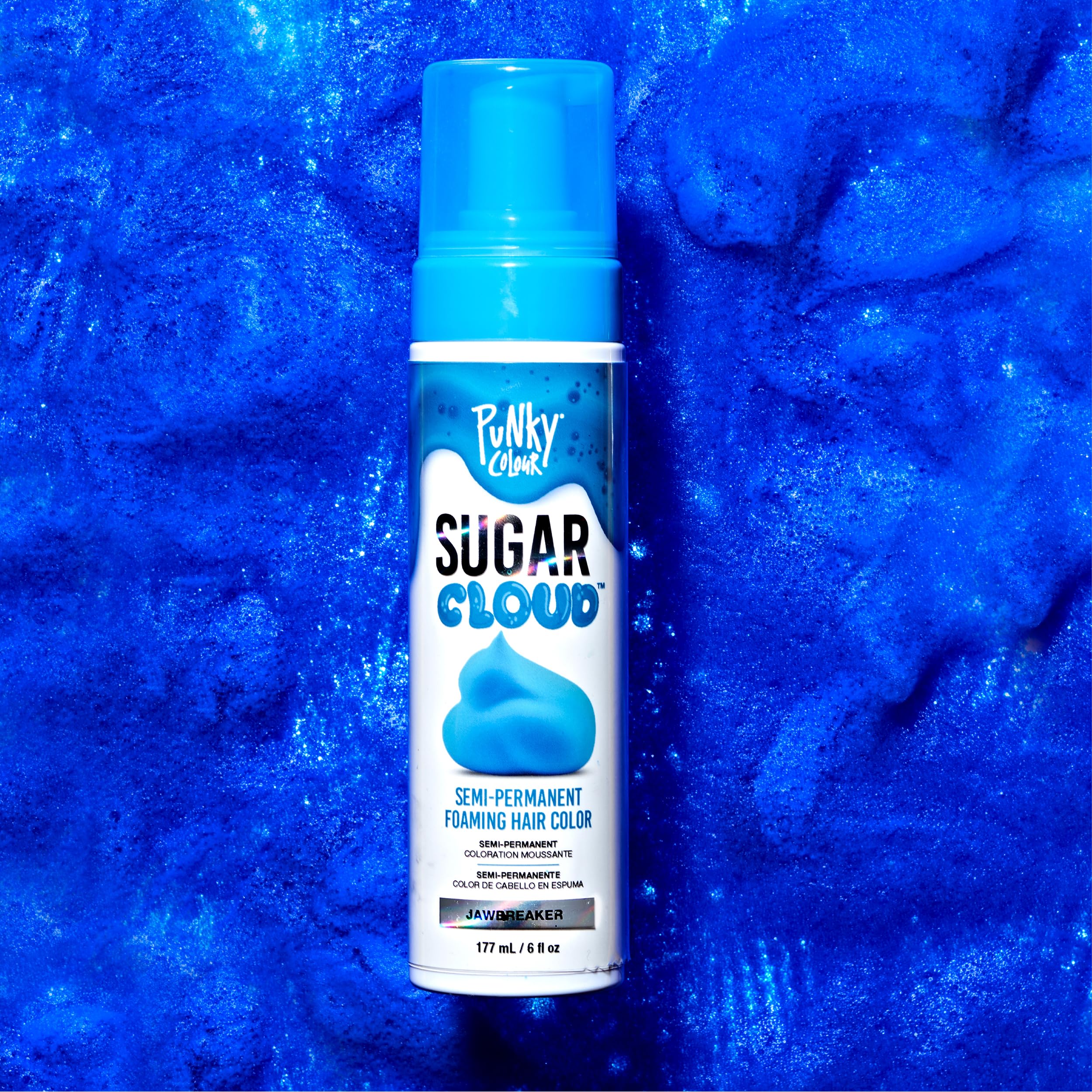 Punky Sugar Cloud at-home transformation image suggests quick DIY color results.