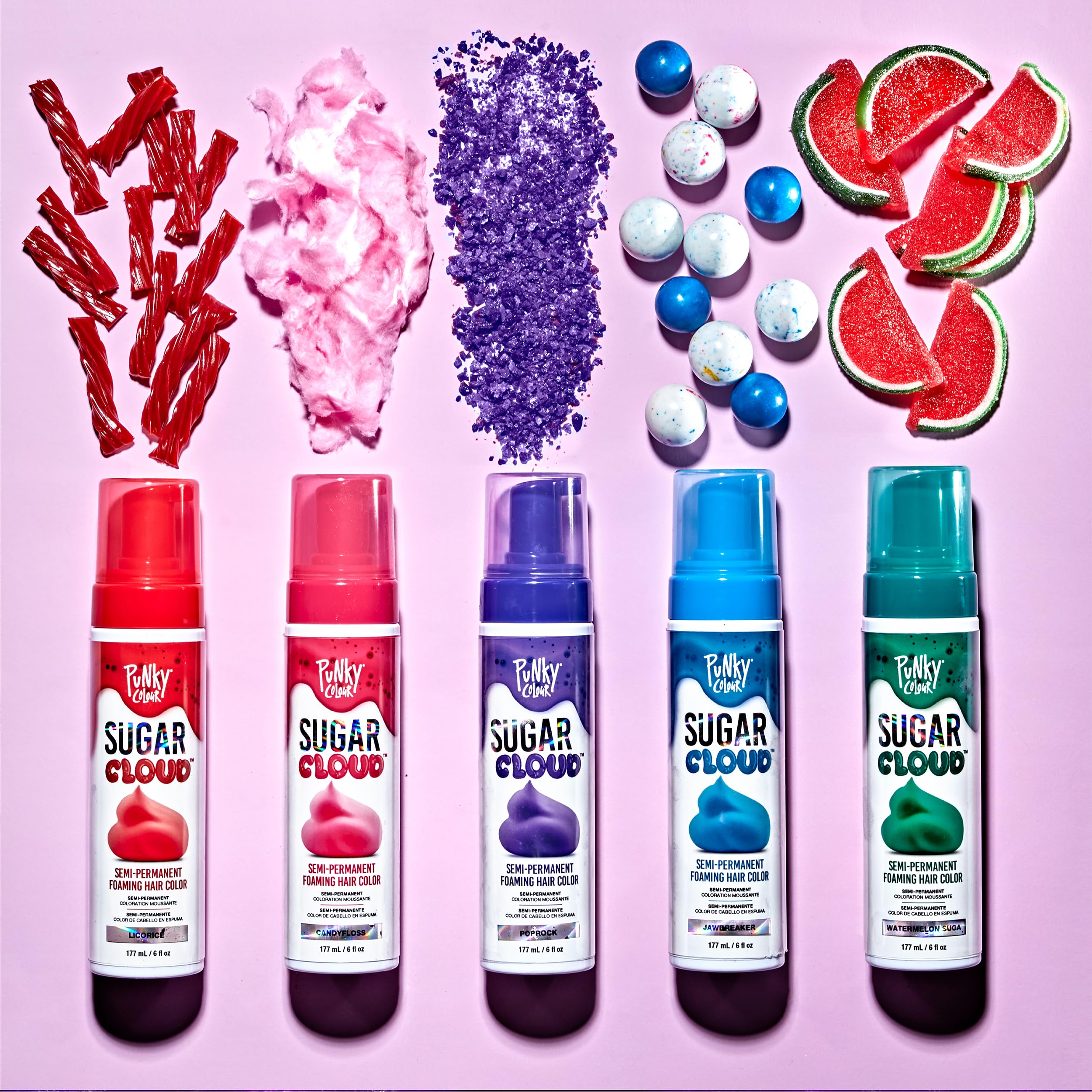 Punky Sugar Cloud brand origin London vibe signals bold creative color inspiration.