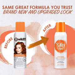 Punky Tiger Orange hair swatch shows vivid color on strands for accents.