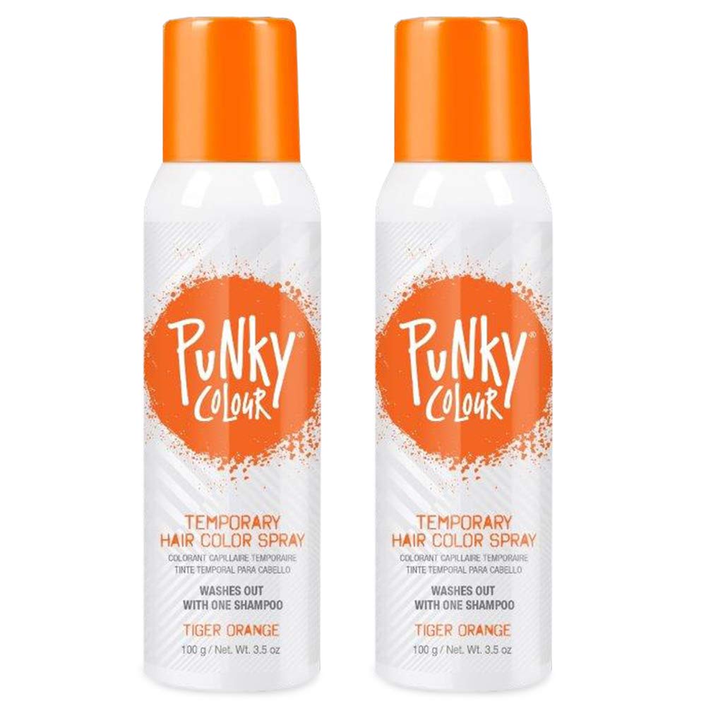 Punky Tiger Orange spray bottle demonstrates quick, vivid color application for instant style updates.