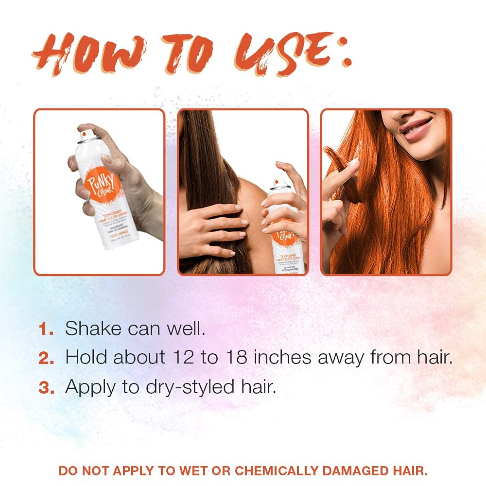 Punky Tiger Orange wash-out demonstration previews easy rinse after use.