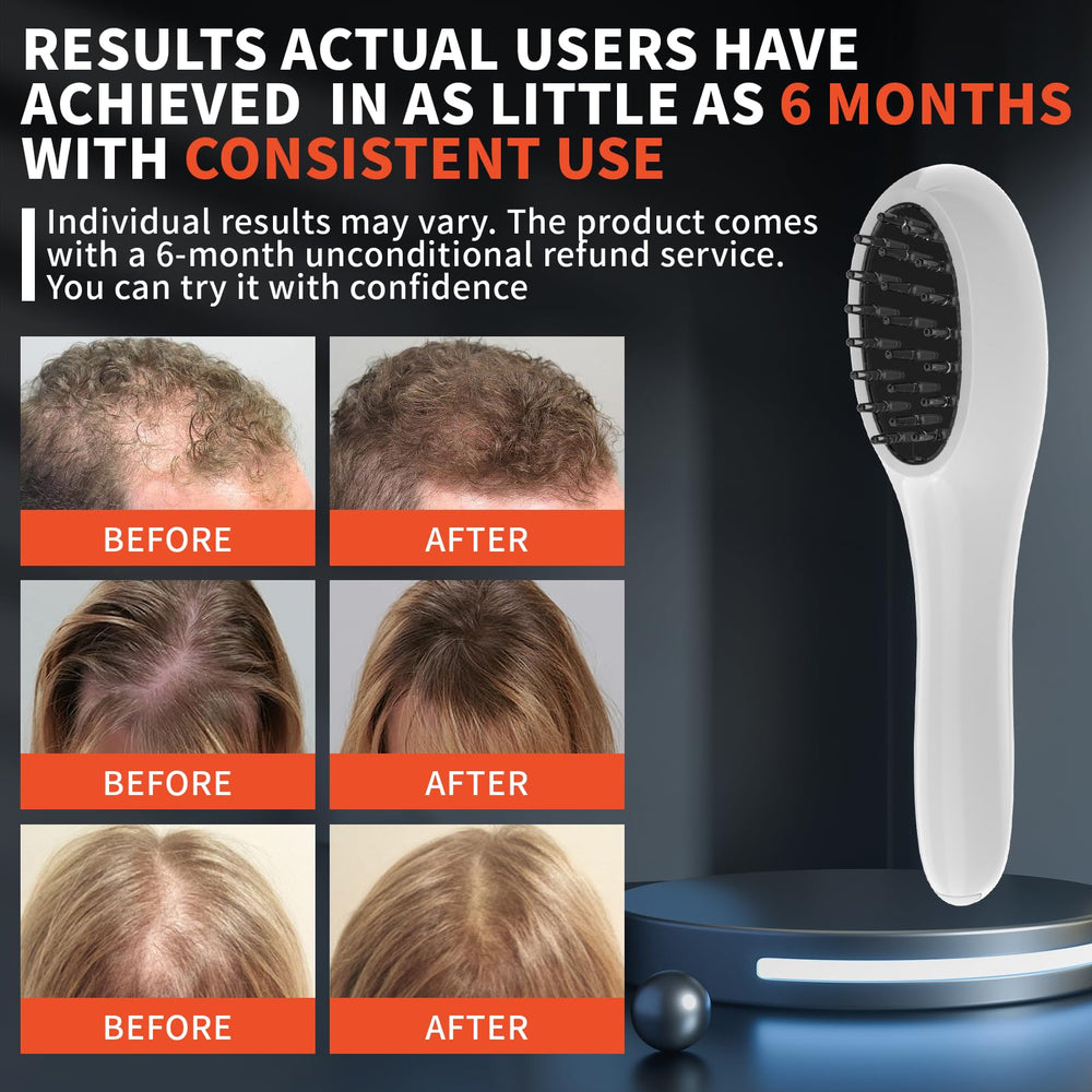 PUPCA Laser Therapy Hair Growth Comb handheld operation ensures comfortable grip for sessions
