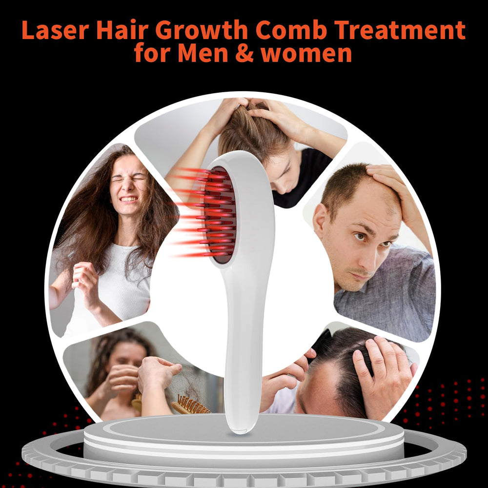 PUPCA Laser Therapy Hair Growth Comb teeth-parting design helps direct light to scalp