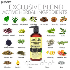 PURA D'OR Advanced Therapy Biotin Conditioner pour bottle providing moisture and smoothness