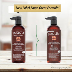 PURA D'OR aloe vera base conditioner application showing gentle hydration.