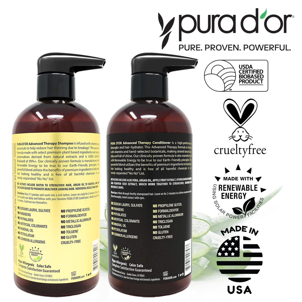 PURA D'OR Daily routine shot suggesting easy sulfate-free care for color-treated hair
