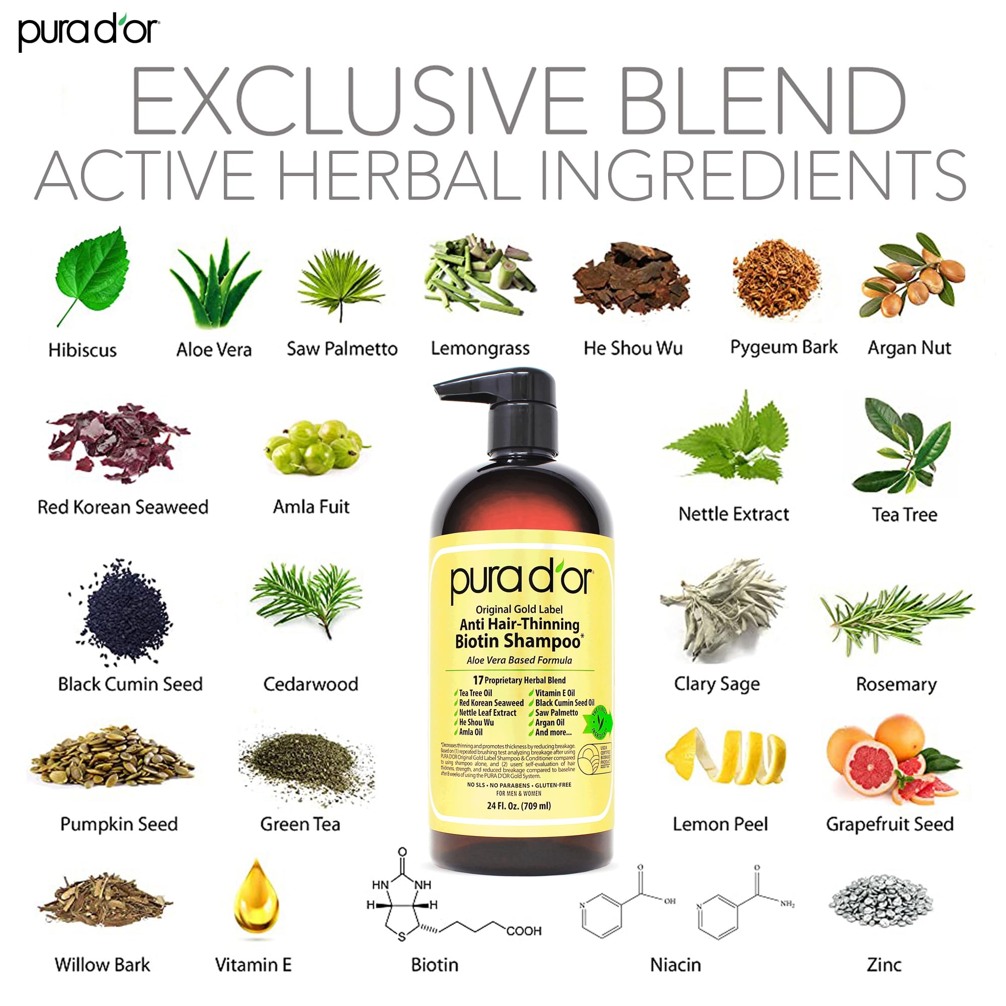 PURA D'OR Deep Moisturizing Conditioner bottle highlighting hydration for softer, shinier hair