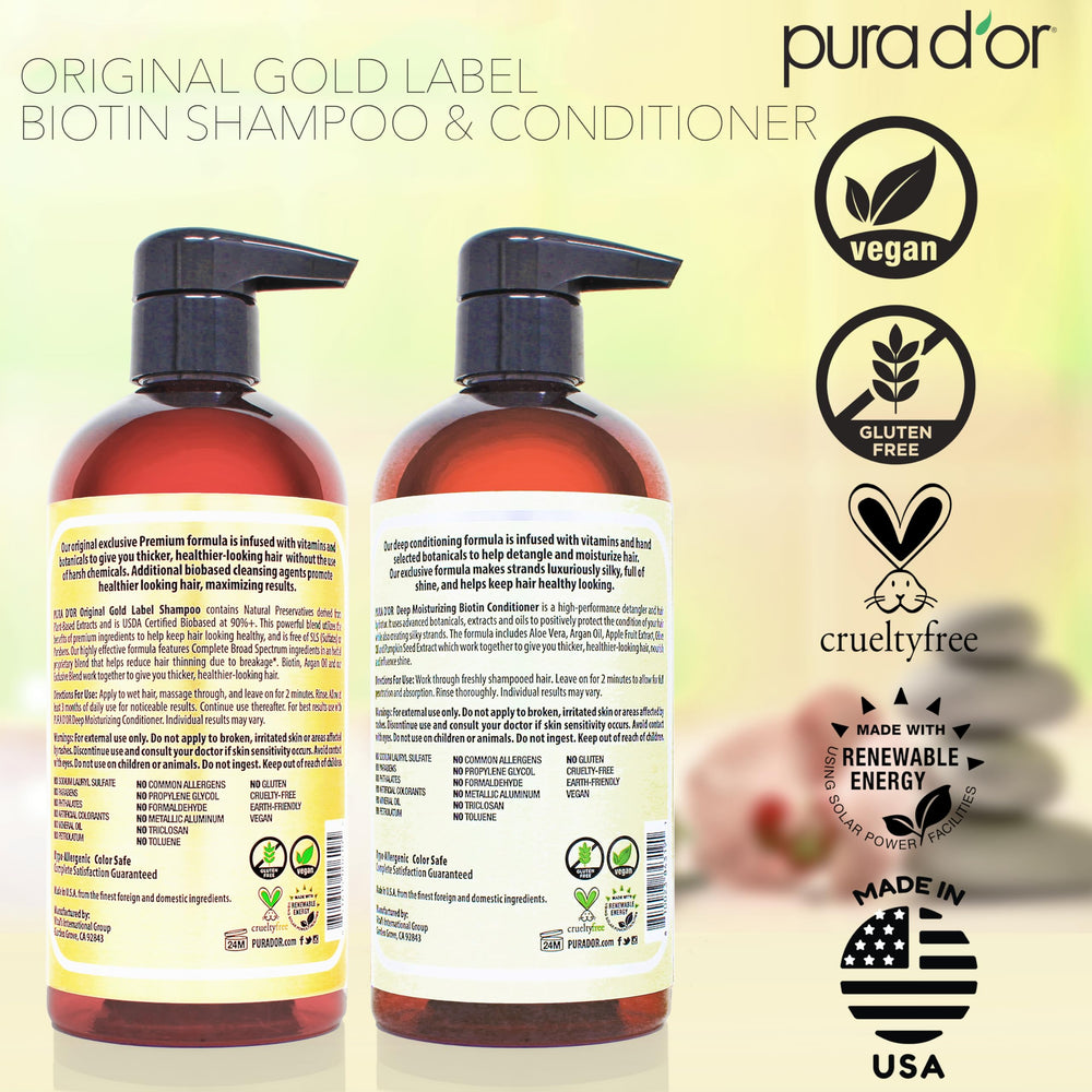 PURA D'OR hair texture close-up shows smoother, more manageable strands