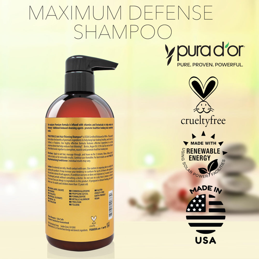 PURA D'OR MD USA-made renewable-energy facility badge indicating quality