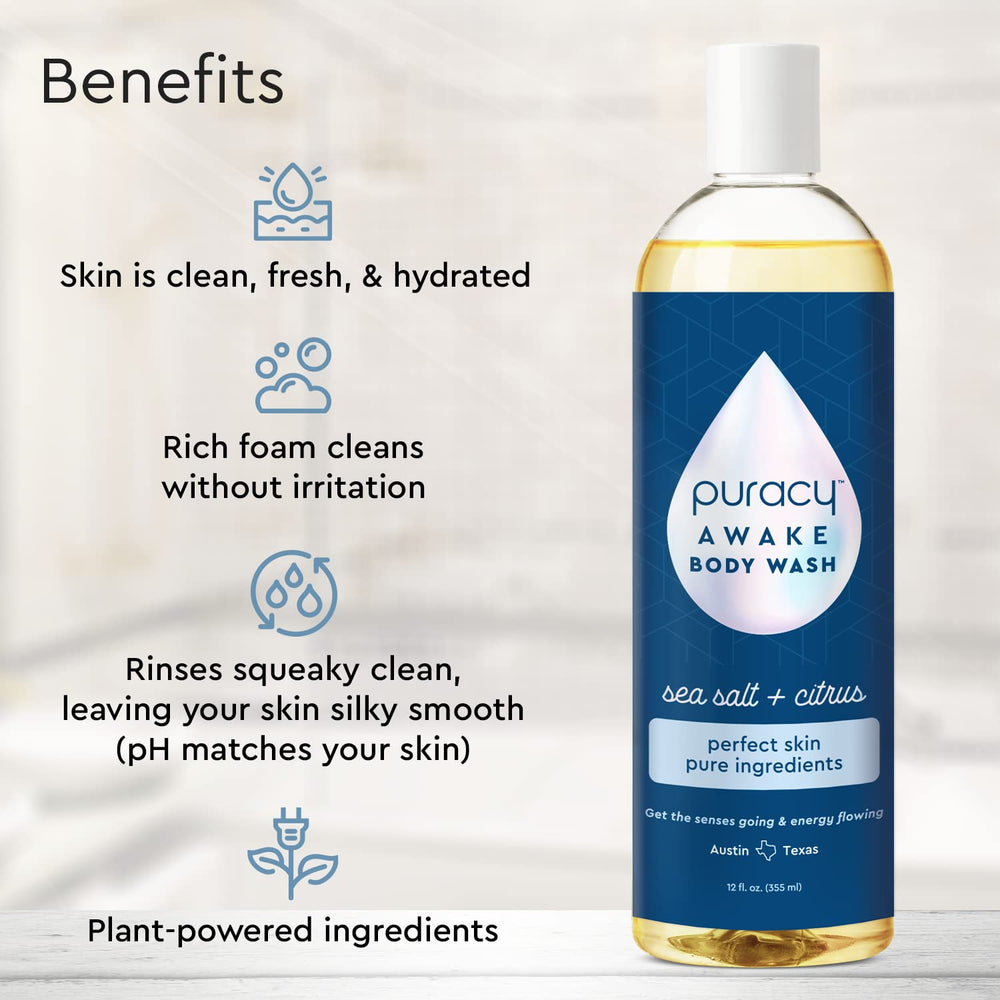 Puracy Body Wash foamy-lather — rich suds and gentle cleansing