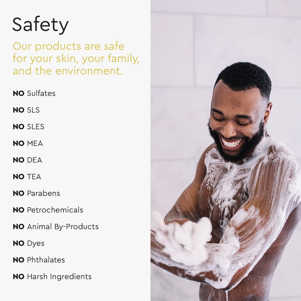Puracy foam-lather on skin demonstrates gentle cleanse and hydration.