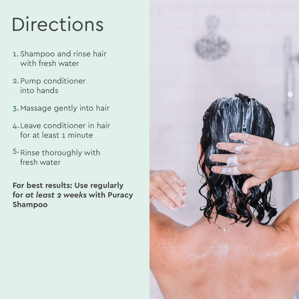 Puracy sulfate-free label emphasizes clean, irritation-free hair care.