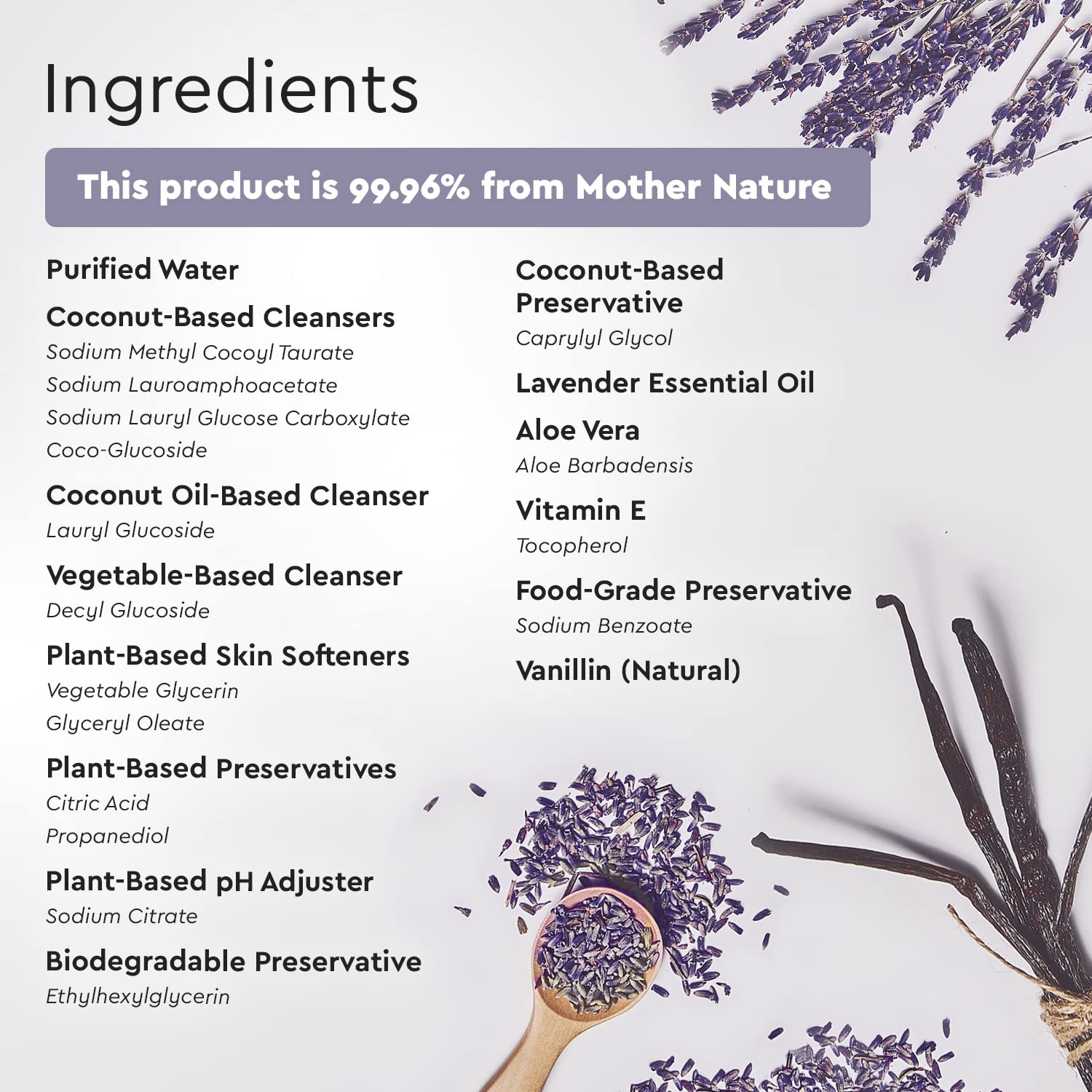 Puracy foaming-hand-soap lavender-vanilla-product-shot evokes spa-like ritual of washing with soothing scent