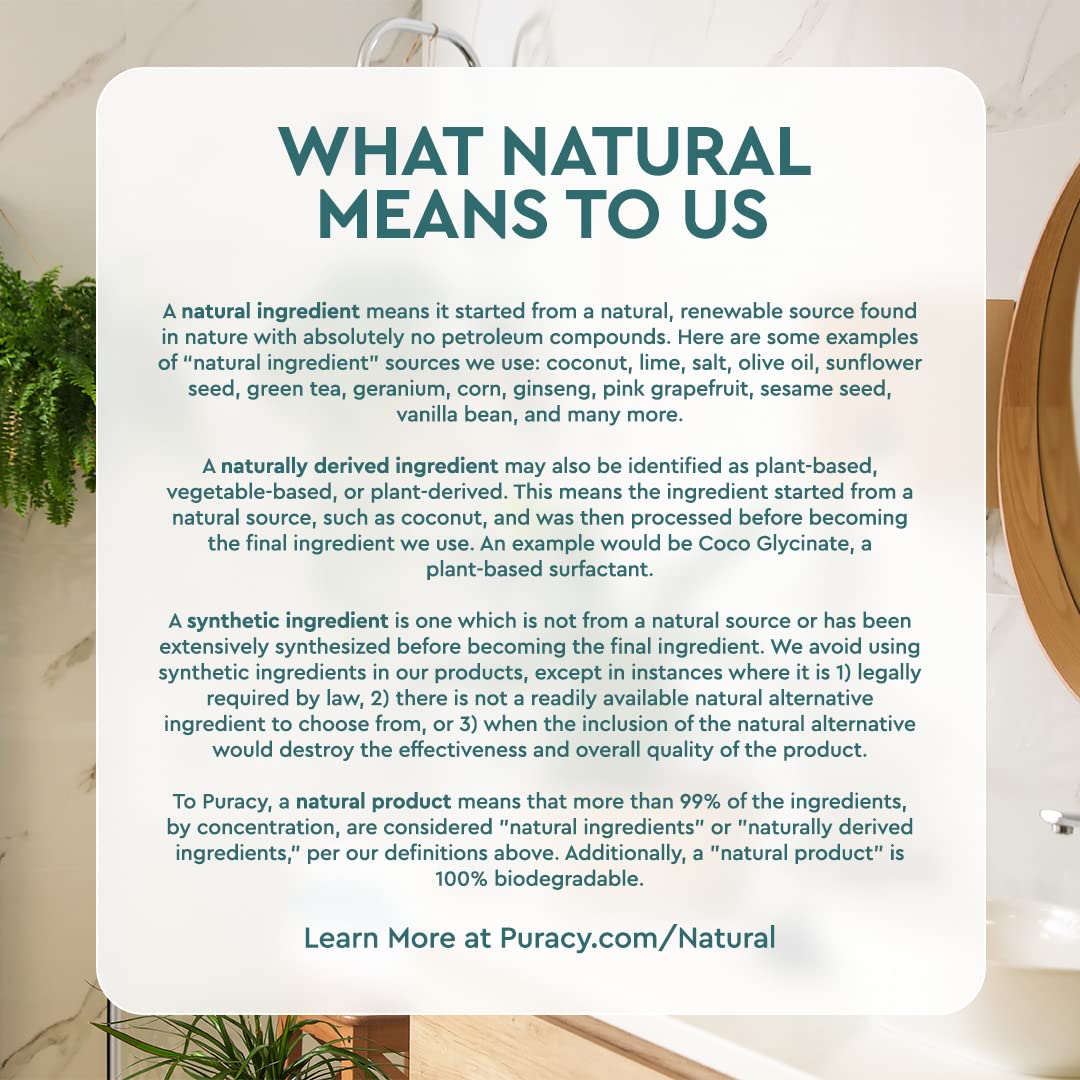 Puracy Scalp Scrub rinsing action shows refreshing cleanse after renewal.