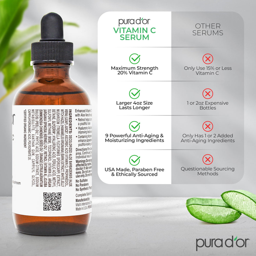 PURA D'OR Vitamin C Serum night routine shot shows easy application