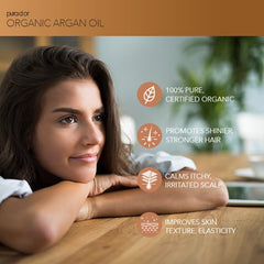 PURA D'OR Argan Oil skin application demonstrates fast-absorbing facial moisture.
