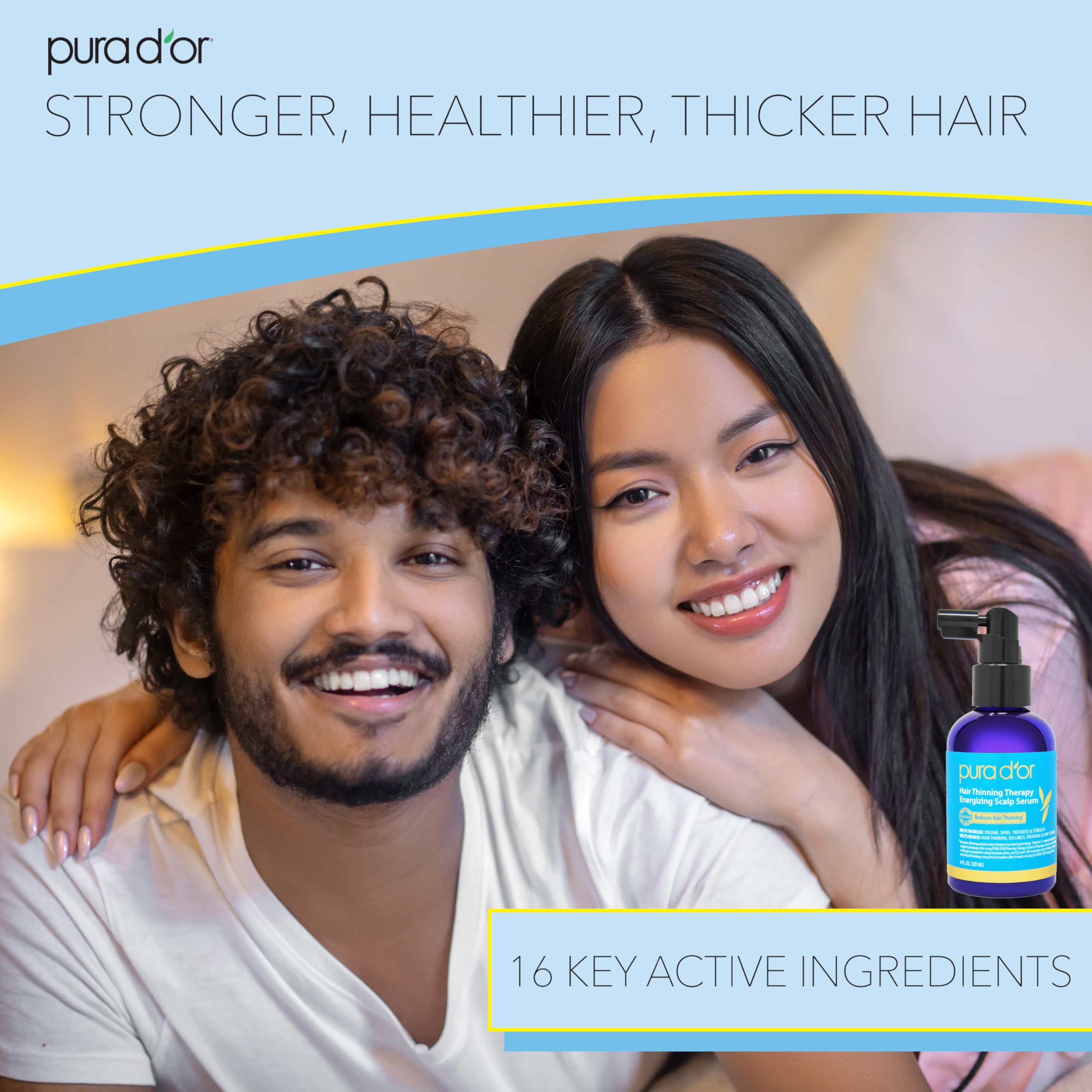 Puradordor scalp serum texture close-up highlights luxurious non-sticky feel.