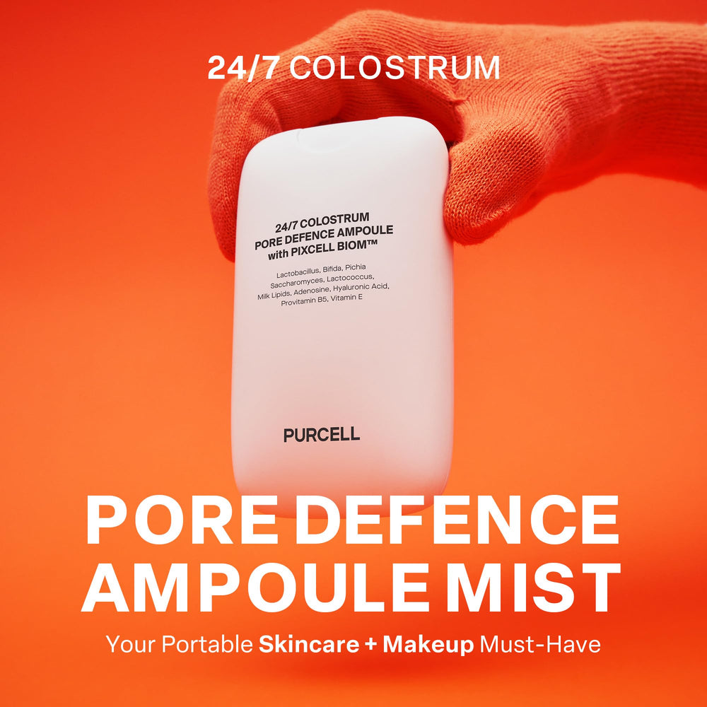 PURCELL mist spray demonstrates quick refreshing application for on-the-go beauty touch-ups