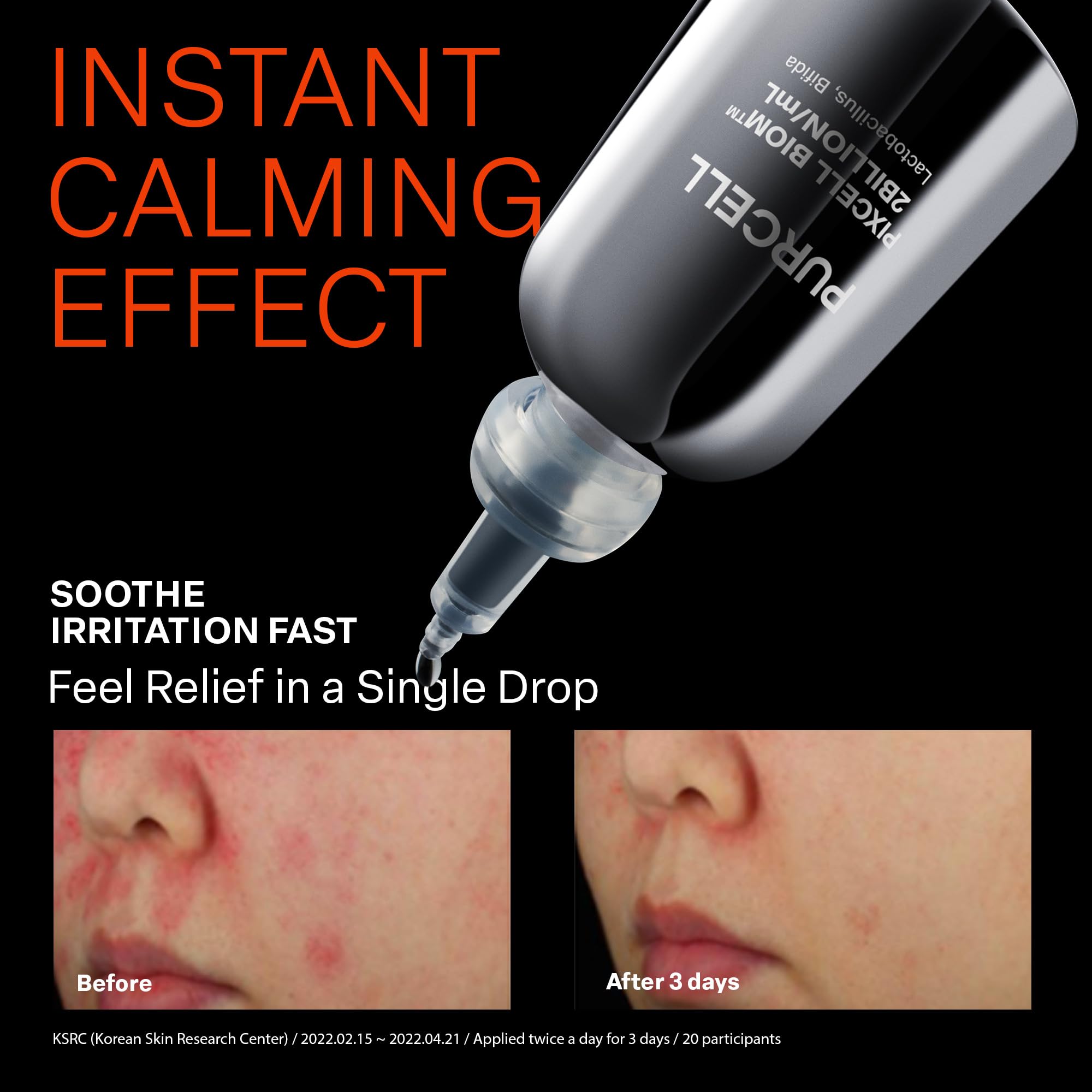 PURCELL Pixcell Biom drop application, quick-absorbing texture ideal for layering under makeup.