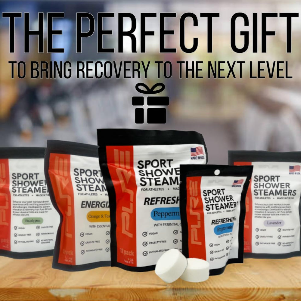 Pure Athlete peppermint steamer pictured as athlete gift idea for runners and gym lovers.