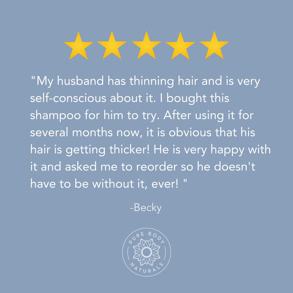Pure Body Naturals shampoo during scalp massage to nourish hair follicles.