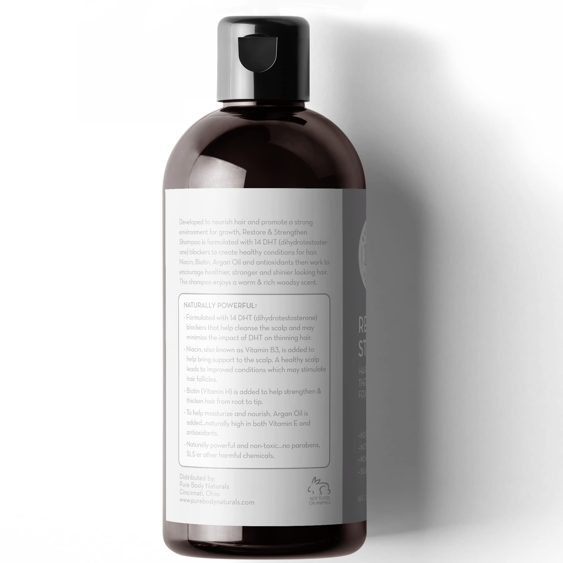 Pure Body Naturals woodsy scent visual evokes refreshing spa-like experience.