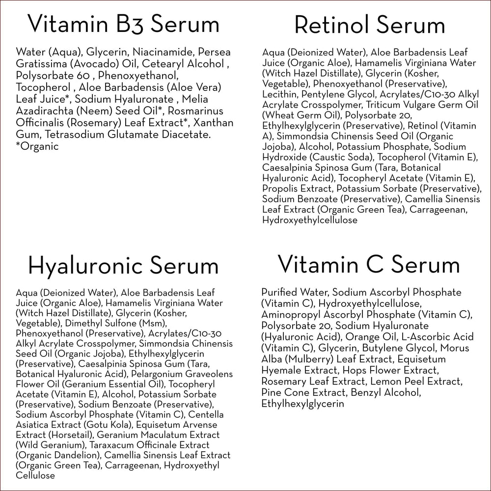 Pure Body Naturals serum texture drops on hand emphasize nourishing feel.