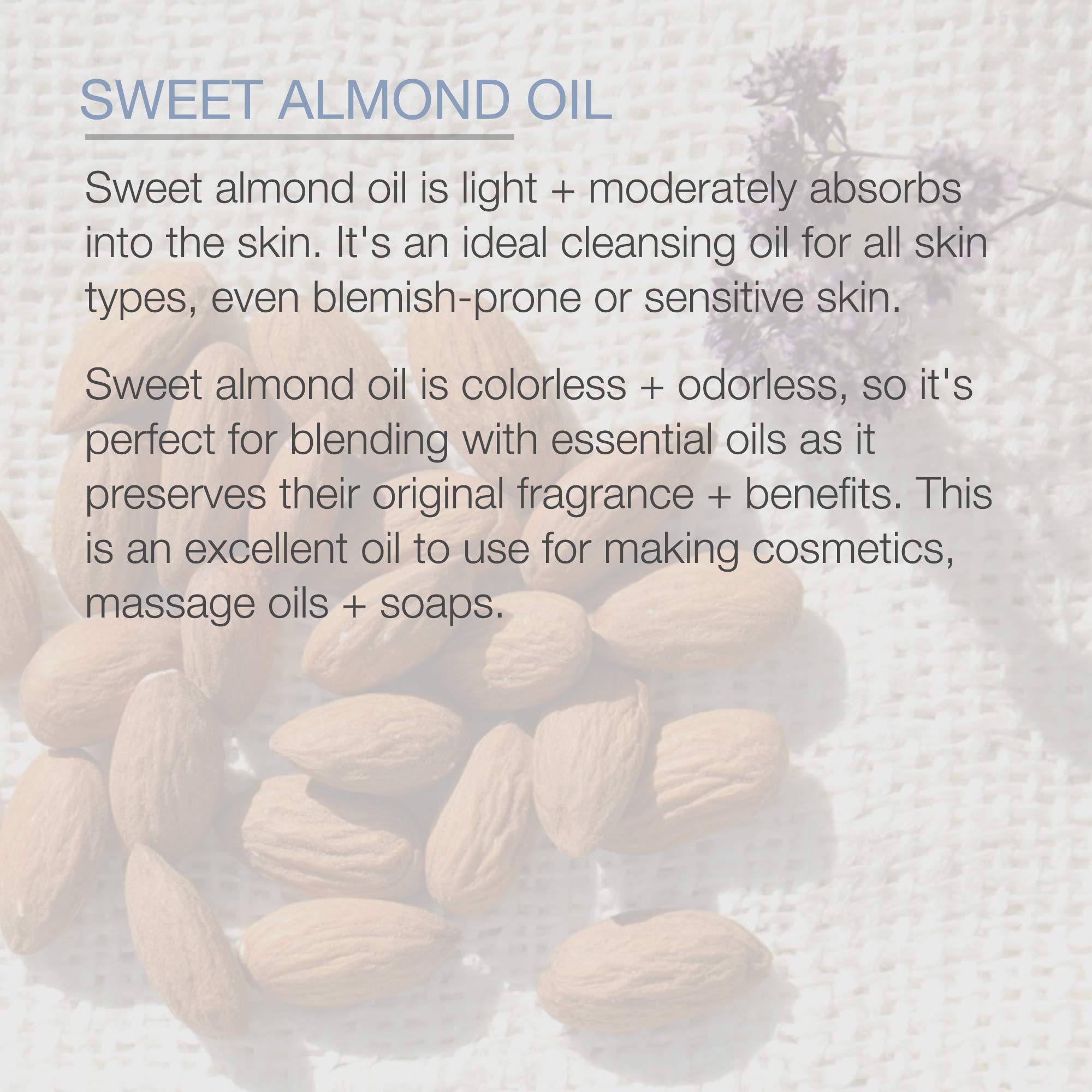 Pure Body Naturals Sweet Almond Oil for nails and hands conditioning.