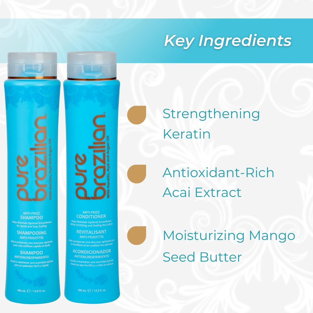 Pure Brazilian keratin argan acai ingredients closeup emphasizes nourishing nutrient delivery.