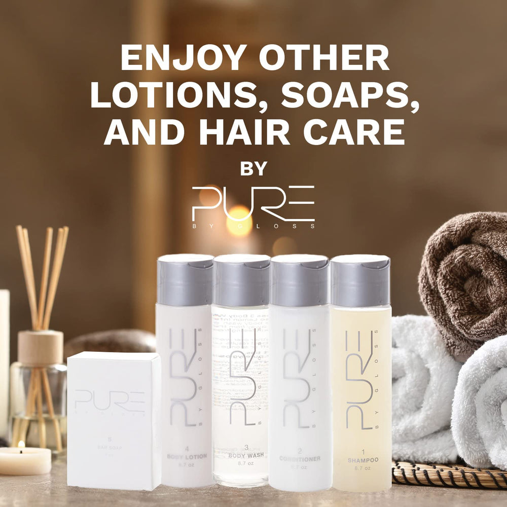 Pure By Gloss 3-pack display emphasizing convenient multi-pack option