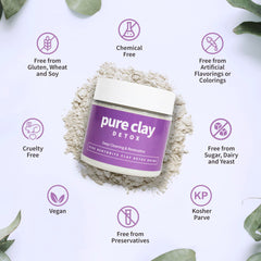 Pure Clay calcium bentonite powder mixed with water for a detox-friendly drink and skin care prep.
