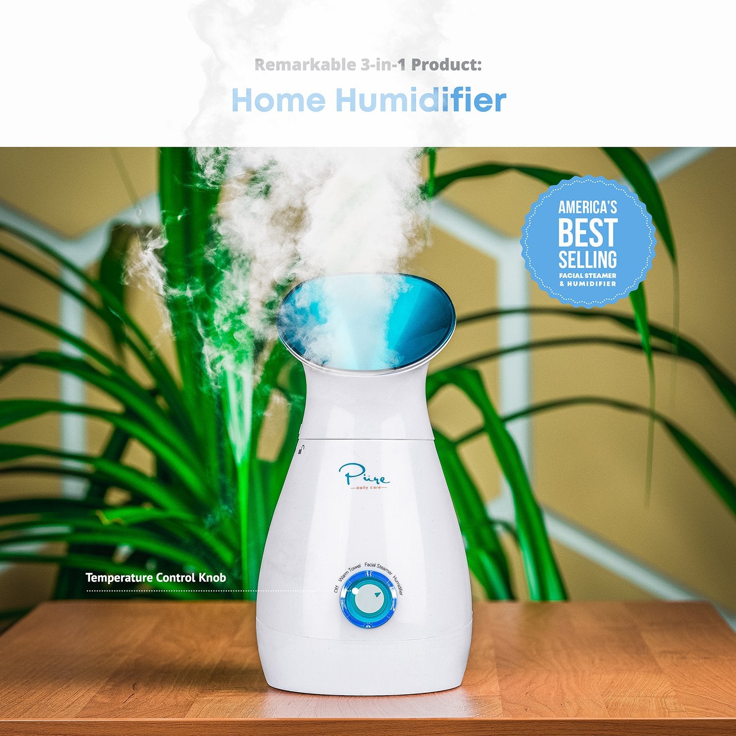 Pure Daily Care Nanosteamer package includes everything needed for a complete routine.