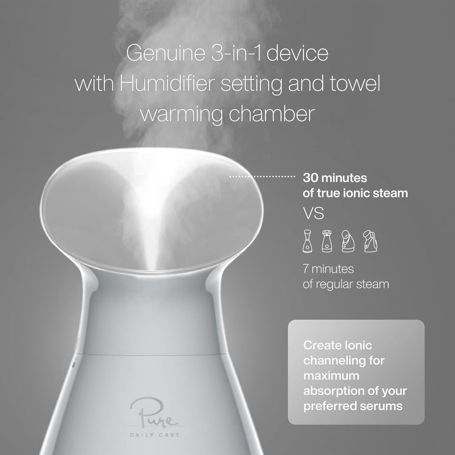 Pure Daily Care Nanosteamer humidifier function, room refresh capability