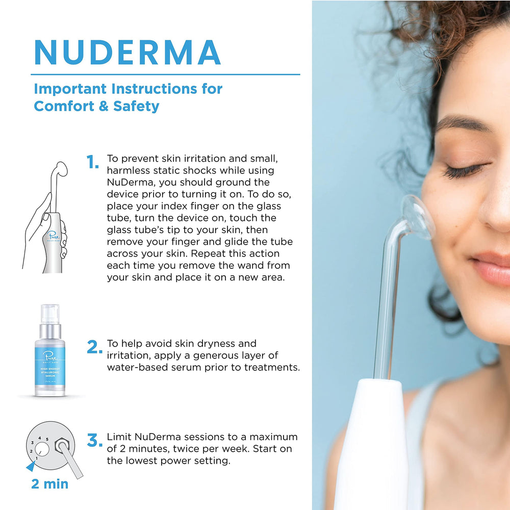 Pure Daily Care NuDerma fusion bent wand for delicate contours and rejuvenation