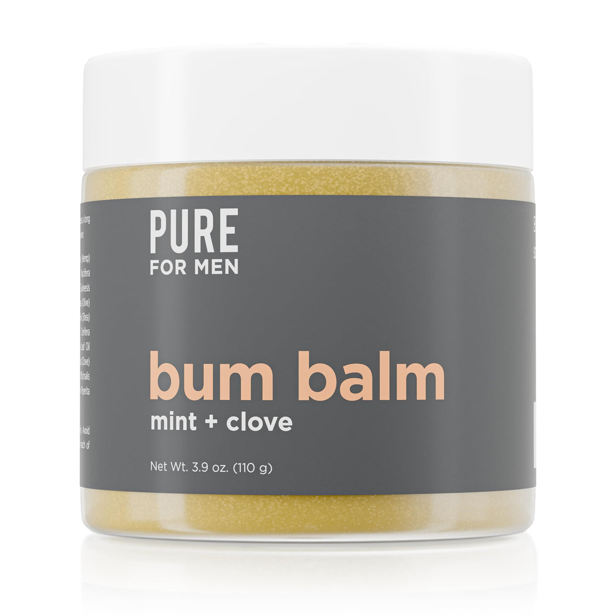 Pure for Men Bum Balm jar – compact hydration for daily use