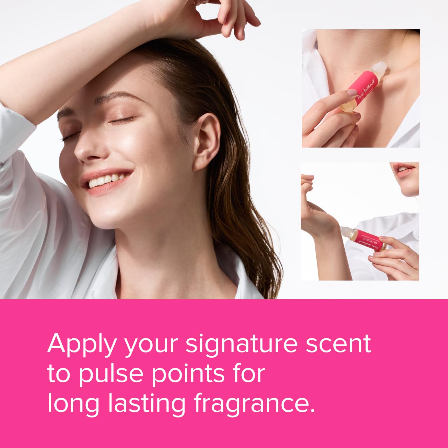 Pure Instinct BLOSSOM made in the USA and pheromones for a premium scent experience.
