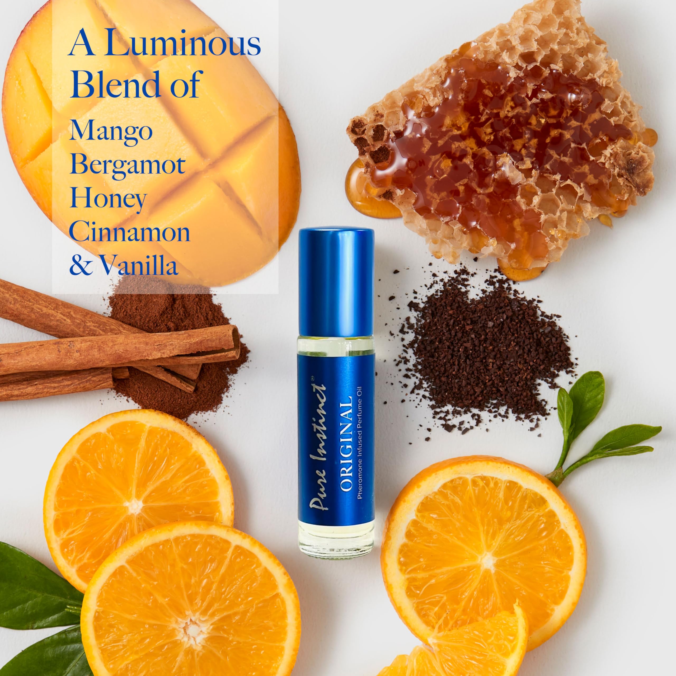 Pure Instinct Roll-On layered fragrance concept showing versatile day-to-night wear.