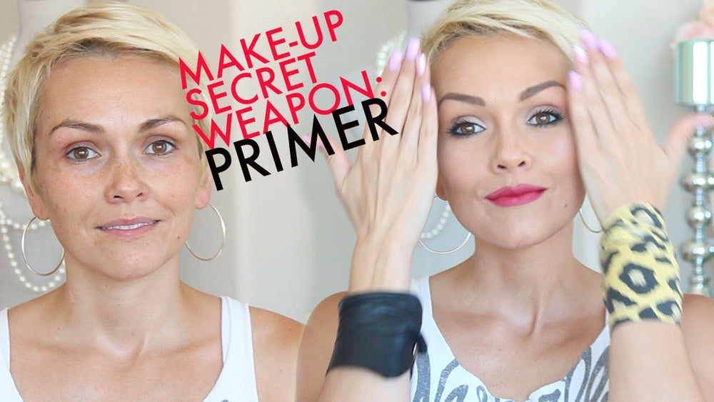 Pure Minerals foundation primer sweatproof demo shows long-wear base under heat