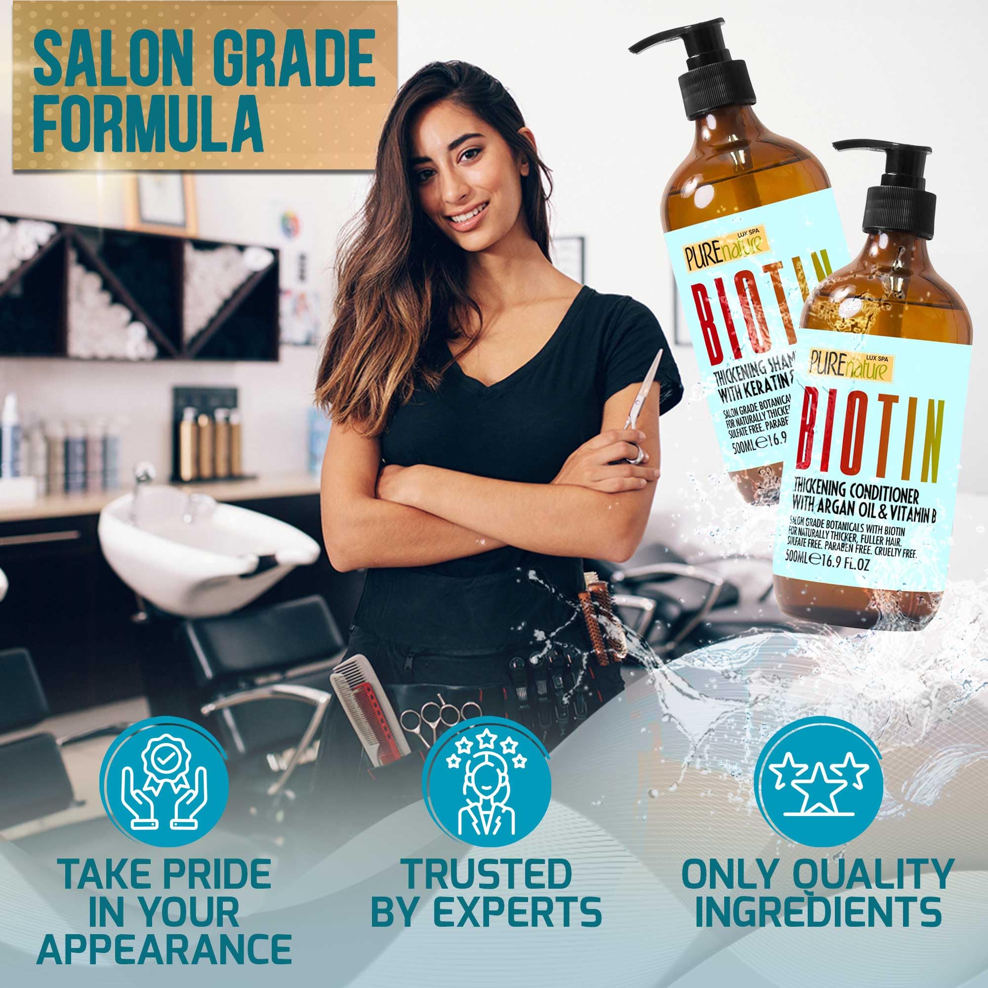 Pure Nature Lux Spa argan oil and collagen details shown for hydration