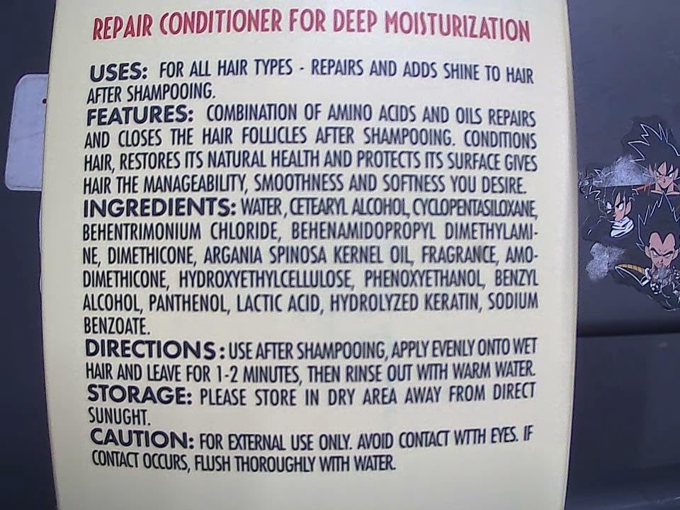 Pure Nature Lux Spa Moroccan Argan Oil Conditioner after-use hair looks healthy.