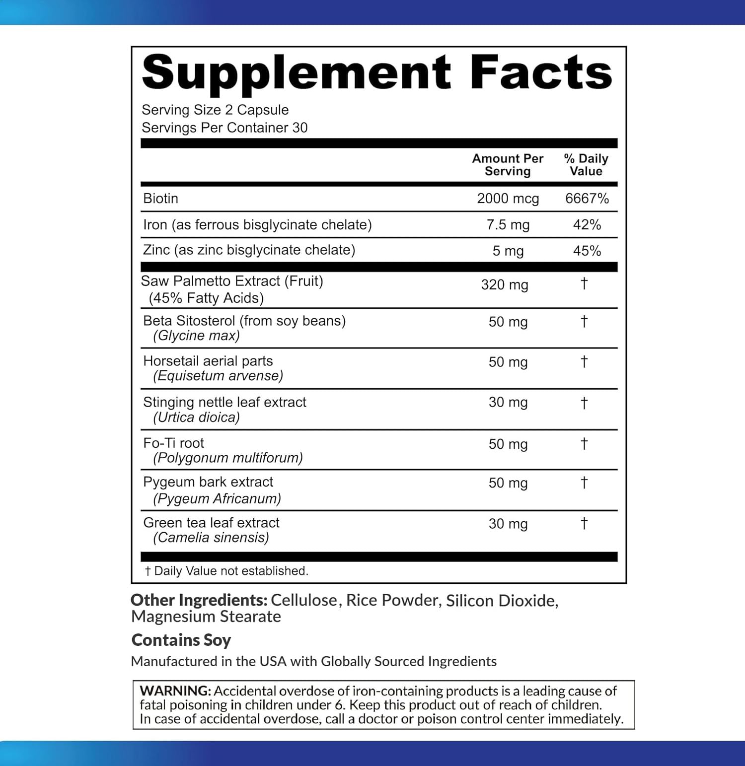 Pure Research DHT Blocker capsules close-up, easy-to-swallow daily supplement