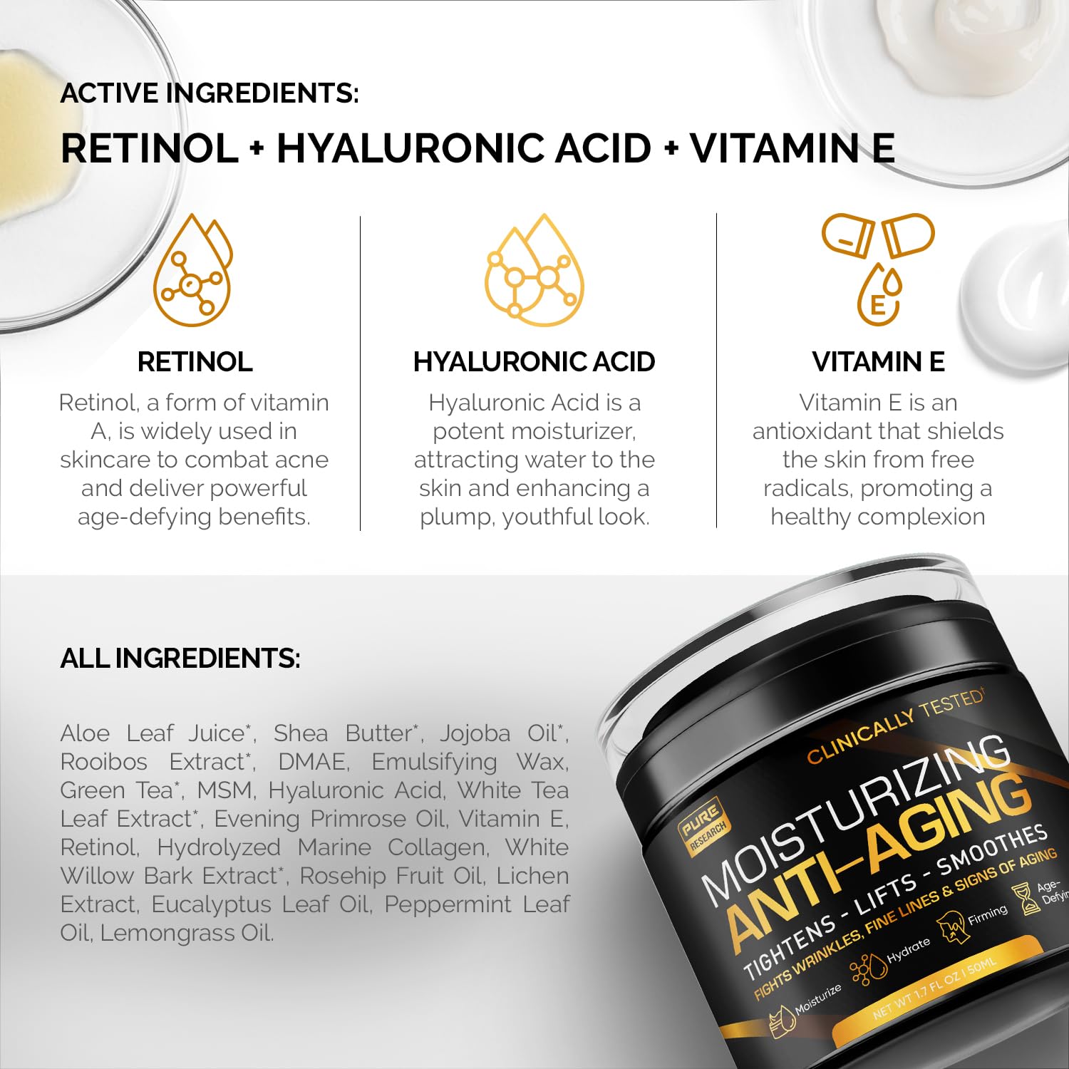 PURE RESEARCH texture—lightweight, fast-absorbing application for dry skin