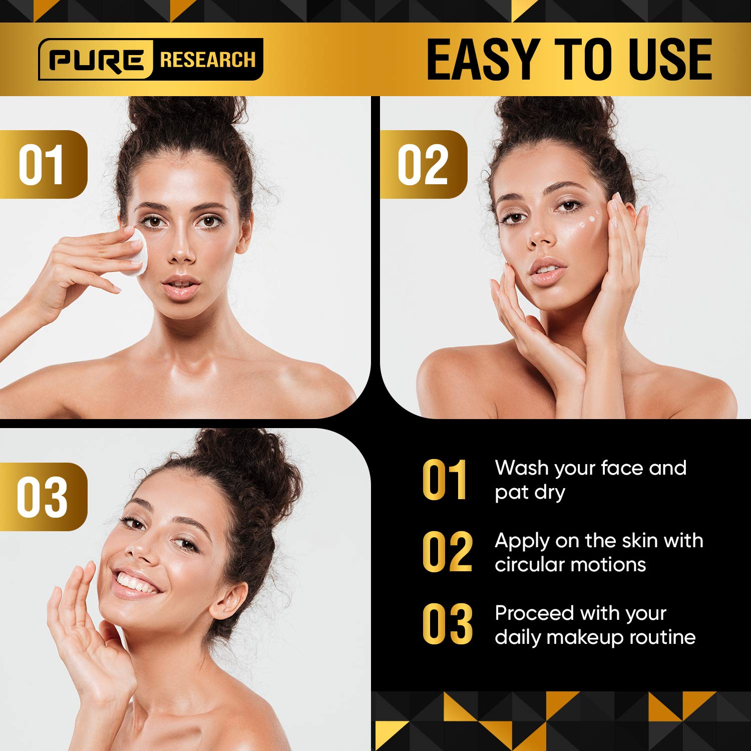 PURE RESEARCH Retinol Face Cream as a night cream for soothing renewal.