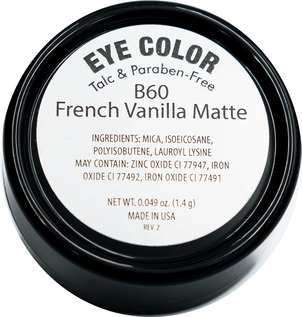 Pure Ziva Naked French Vanilla application scene demonstrates natural matte lid look