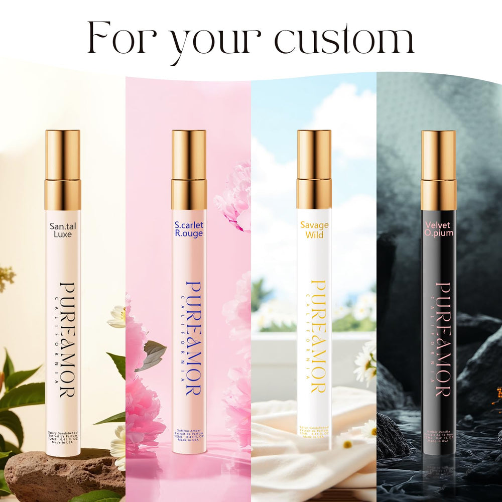PUREAMOR 12ml travel perfume set suits compact travel or gifting.