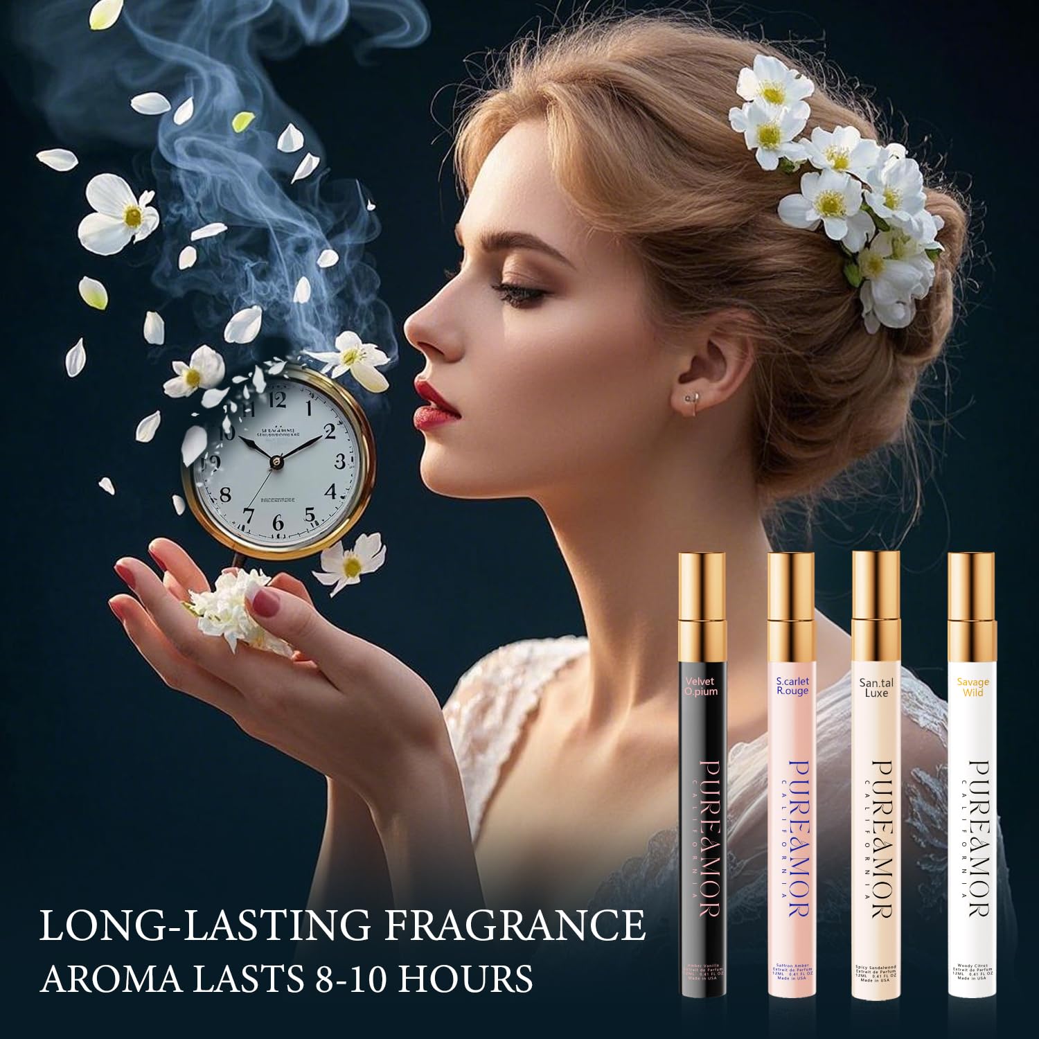PUREAMOR Travel kit image shows on-the-go fragrance set for journeys and dates.